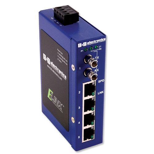 BB-ESW205-MT-T - ETN UNMANAGED SWITCH 4 COPPER, 1 MULTI-MODE ST -40° To ...